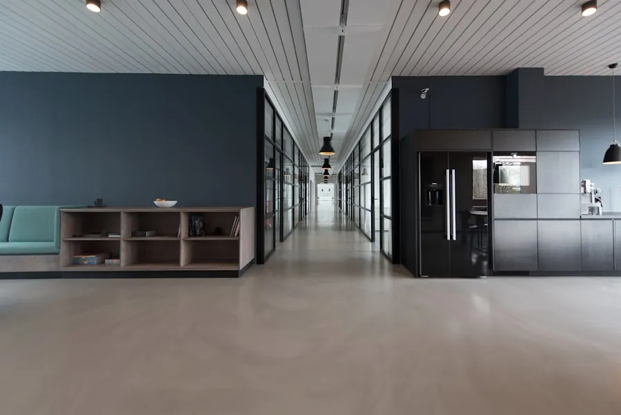 Bureau d'entreprise avec équipe